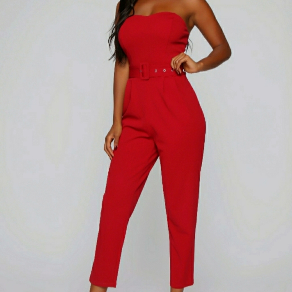 Red Tube Jumpsuit